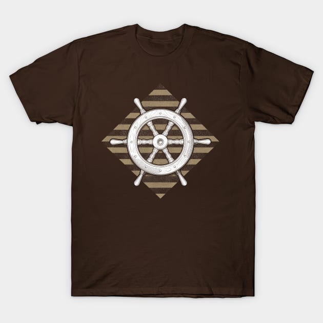 ship wheel T-Shirt by pakowacz
